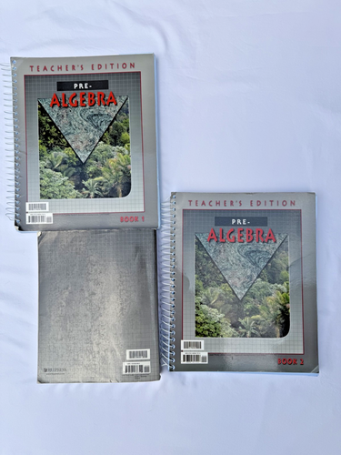 BJU PRESS Pre Algebra Teacher Edition Book 1 2 & Student Text 8th grade 8 Math - Picture 2 of 19