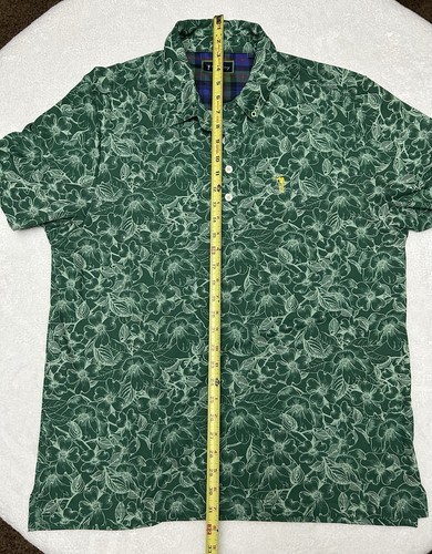 William Murray Polo Golf Camicia Verde Floreale Tropicale Uomo Taglia Large - Foto 5 di 11