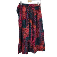 VTG Midi Skirt Boho Artsy 90s Artsy Folk Southwestern Eclectic Maximalist US 6  8