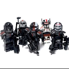 Bad Batch Minifigures Star Wars Clone Force 99 Elite Black Commandos 