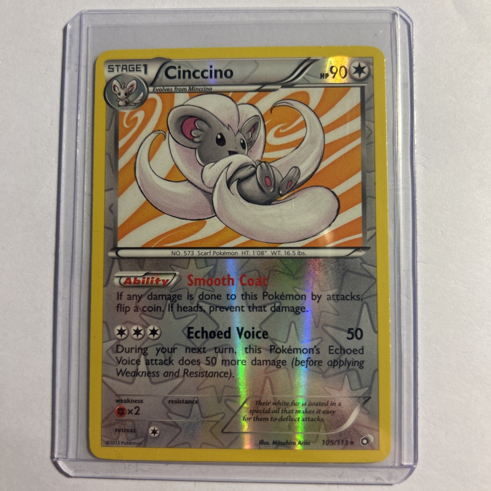 Cinccino - 105/113 - Pokemon Legendary Treasures Reverse Holo Rare Card LP