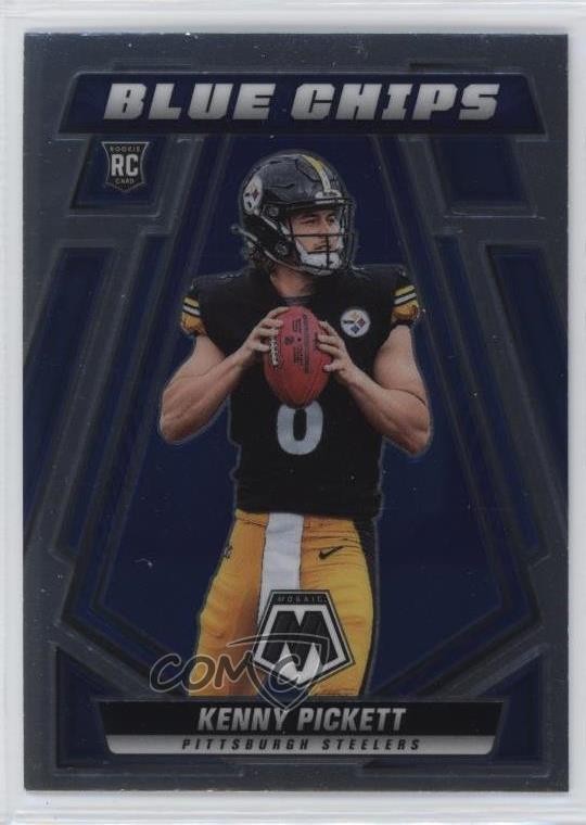 2022 Panini Mosaic Blue Chips Kenny Pickett #BC-1 Rookie RC 19l7