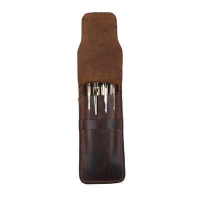Leather Pen Case - Handmade Executive Pen Holder - Professional Fountain Pen ...