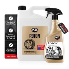 K2 Roton Felgen Reiniger Alu Stahl Bundle 5 Liter Kanister + 700ml Sprühflasche