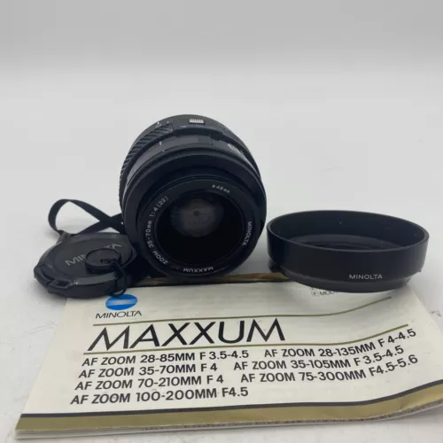 Minolta AF Zoom Lens 35-70mm f/ 3.5-4.5  Sony A Mount - W/ hood