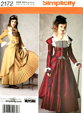 Simplicity 2172 Misses' Steampunk Costume Sizes 6-12 Sewing Pattern NEW