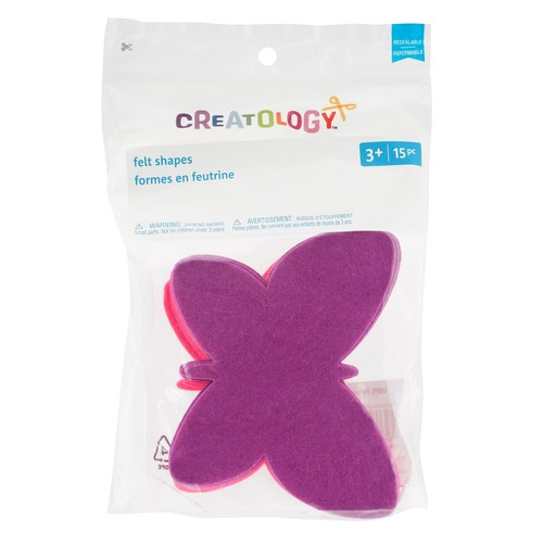 Purple & Pink Felt Butterfly Shapes, 15ct. by Creatology™ - 第 2/2 張圖片