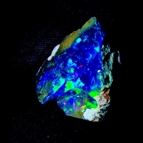 Opal rough, Ethiopian Black opal raw, natural fire opal gemstone 11 Ct 21x16 mm - 第 6/12 張圖片