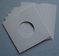 7" WHITE CARD RECORD SLEEVES - pack of 25 