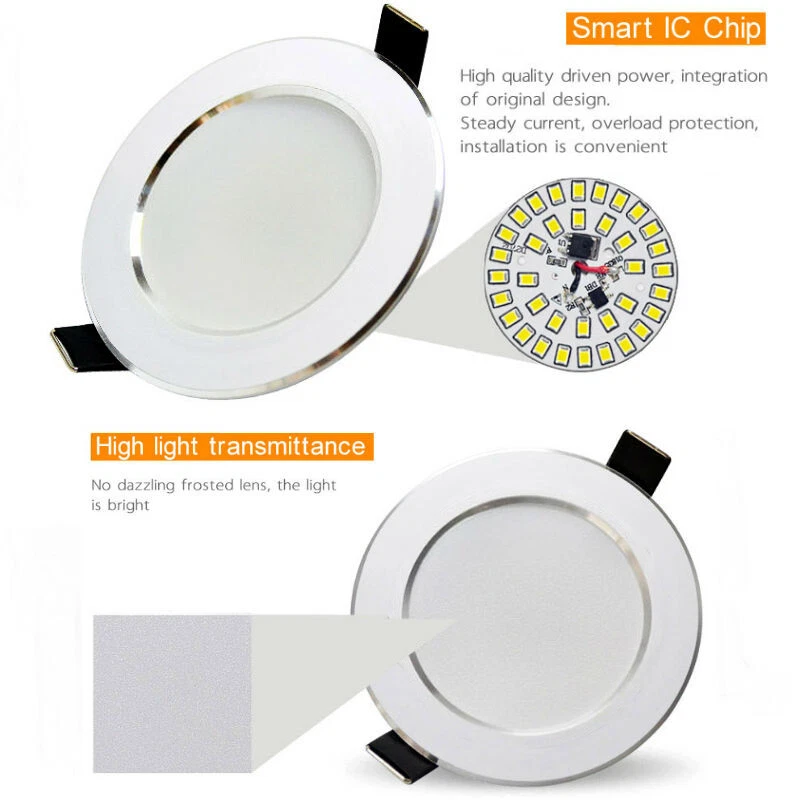 Downlights LED empotrados regulables 5/7/9/12/15W 110V-240V Foto 2 de 4