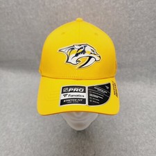 Nashville Predators Fanatics Authentic Pro NHL Hat Cap Stretch Fit L/XL Yellow