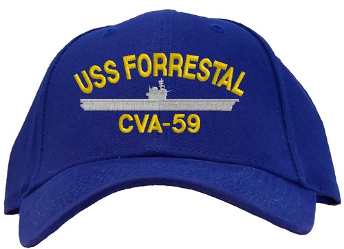 USS Forrestal CVA-59 Embroidered Baseball Cap - Available in 7 Colors Hat - Picture 5 of 9