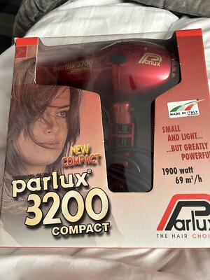 NEU UND VERPACKT Parlux 3200 Compact rot Haartrockner 1900 Watt