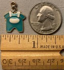 BABY ONE PIECE SUIT Jewelry Charm, Pendant - Gold-toned Enamel Charm ⅝"x 11/16" — photo 3