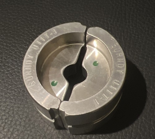 BURNDY UN U Compression Die, 500 kcmil Aluminum, RED Index N BURNDY UN U Compression Die, 500 kcmil Aluminum, RED Index N