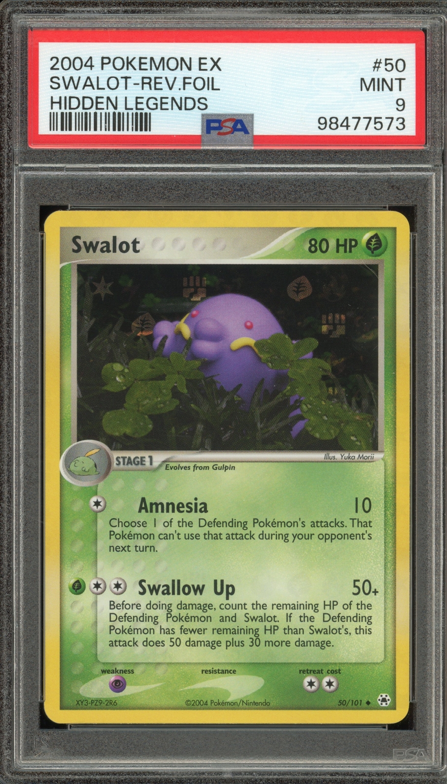 Pokemon Swalot EX Hidden Legends Reverse Holo #50 PSA 9 Mint