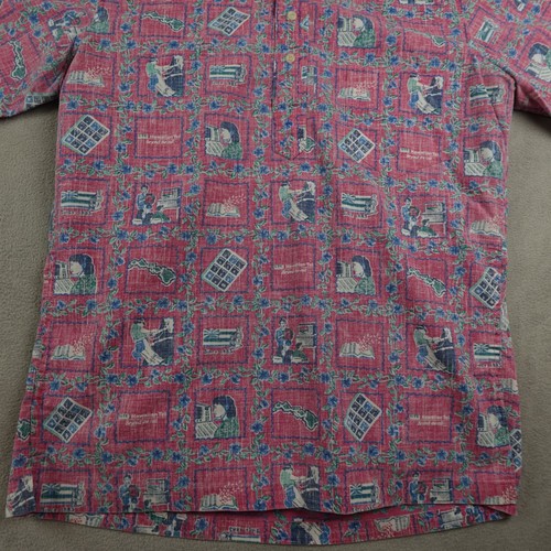 Vintage Reyn Spooner Hawaiian Shirt Mens M Red Tropical Traditional 1983 - Picture 4 of 18