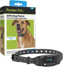 Premier Pet GPS Dog Fence Collar-Circular Wireless Boundary-NEW-SEALED-FAST SHIP