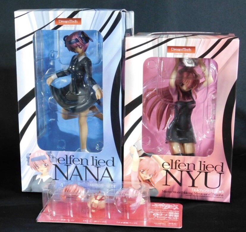 Elfen Lied 2007 Bulk Set Wave NYU NANA Figure Doll Face DVD