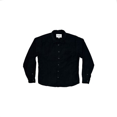 AW19 Corridor Cord Shirt Herren Medium schwarz Druckknopf