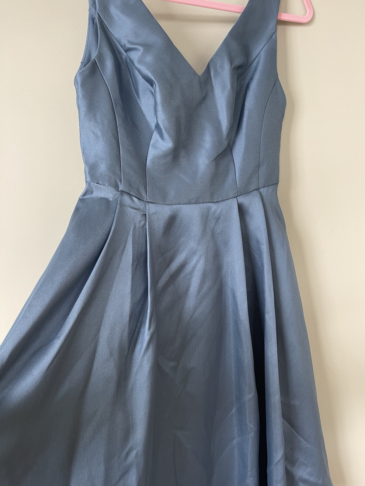 Oleg Cassini Women Dress Midi Blue Fit Flare Preppy Wedding Retro Sz 10 New