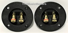 2X Gold Plated Banana Push Terminal Cup for Car Home Audio Speaker Box Cabinet