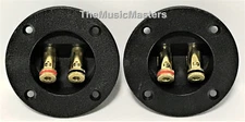 2X Gold Plated Banana Push Terminal Cup for Car Home Audio Speaker Box Cabinet