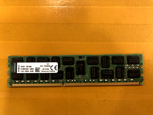 Kingston 16GB PC3-14900R Memory DDR3-1866 ECC-REG 2Rx4 1.5V KTD-PE318/16G