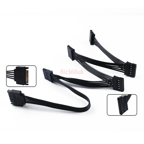 SATA Power 15 Pin 1 Male To 5/8/10/ Female Splitter Hard Drive Cable for HDD SSD - Picture 27 of 49