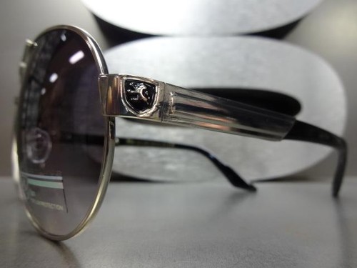 Men or Women Classic Vintage Retro Style SUN GLASSES Classy Silver & Black Frame - Picture 5 of 7