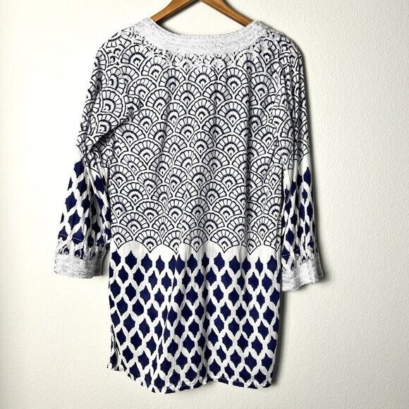 Roller Rabbit Geometric Embroidered Swimsuit Cove… - image 5