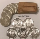 (5) Morgan Dollars From OBW Roll Estate 1878-1904 CHOICE-GEM Bu Unc 90% Silver