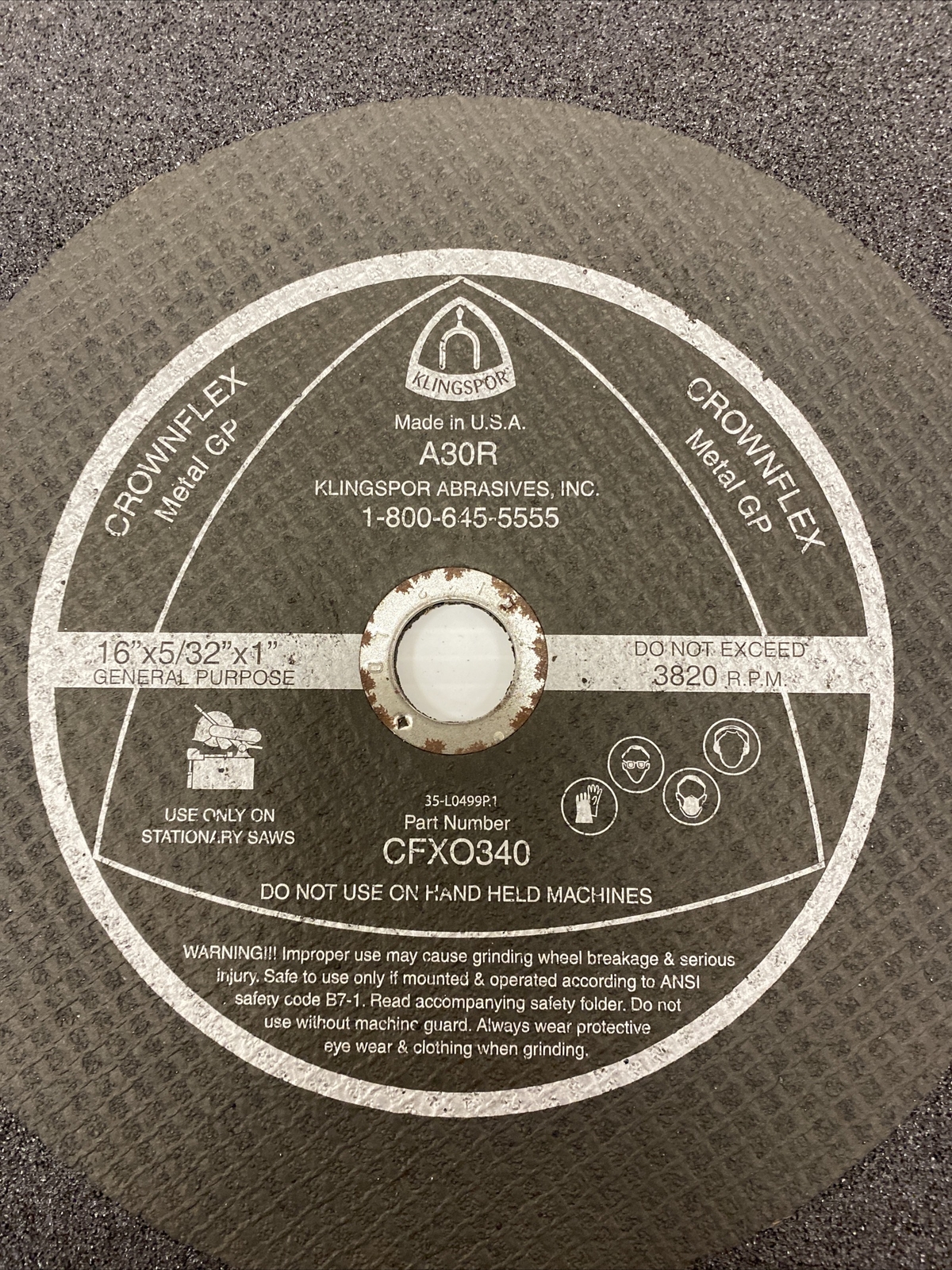 CROWNFLEX+Metal+GP+20x+32F16+X+1+Cutting+Grinding+Wheel+A30r+Cfxo350