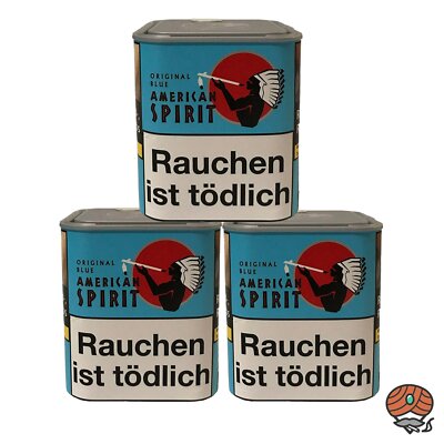 3 x American Spirit Original Blue / Blau Tabak 80g Dose