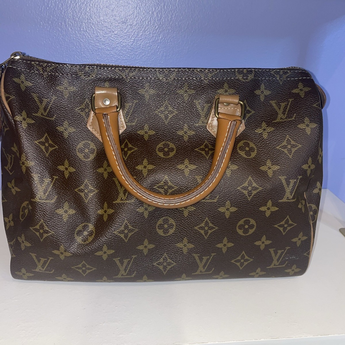 VINTAGE LOUIS VUITTON SPEEDY 30 FRENCH CO MONOGRAM HANDBAG VINTAGE LOUIS VUITTON SPEEDY 30 FRENCH CO MONOGRAM HANDBAG