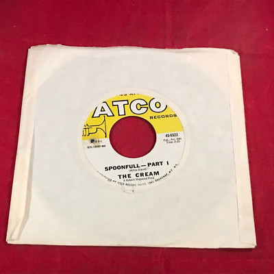 CREAM Spoonful 1967 USA 7'' vinyl single parts 1 & 2 original 45 Ginger Baker