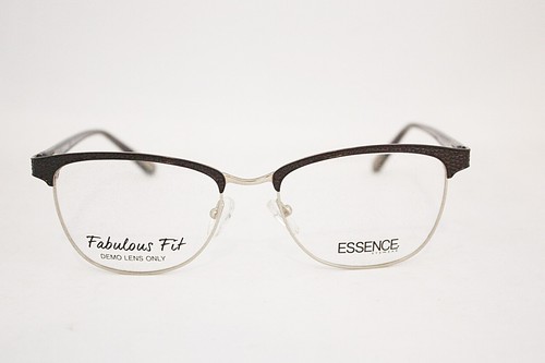 ESSENCE Fatima eyeglasses Frame Black Silver WOMEN 54mm Browline Design - Picture 2 of 3