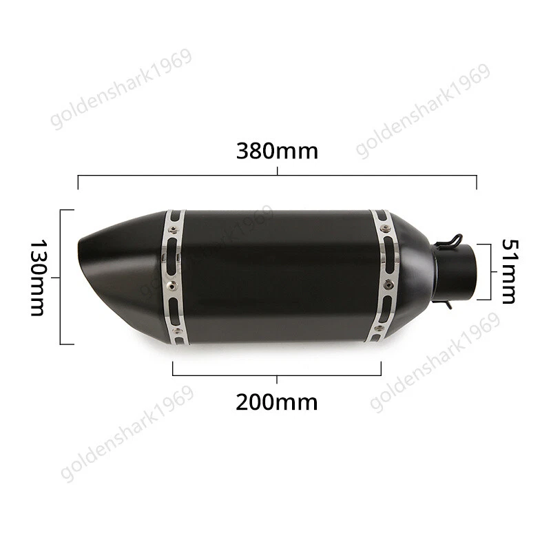 Silenciador escape 370 mm para Kawasaki Ninja ZX6R ZX636 ZX600R 2009-2023 Foto 3 de 4