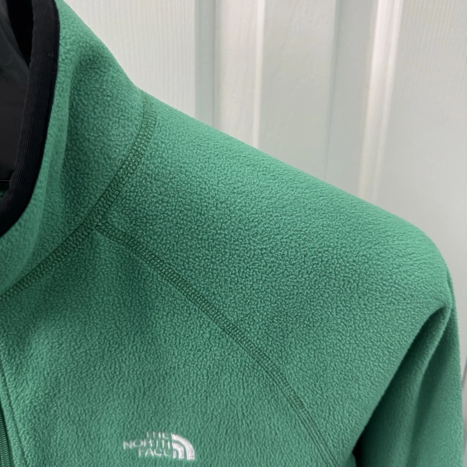 Пуловер женский The North Face размер XL серия Flight зеленый черный 1/4 флисовая молния - Изображение 2 из 4