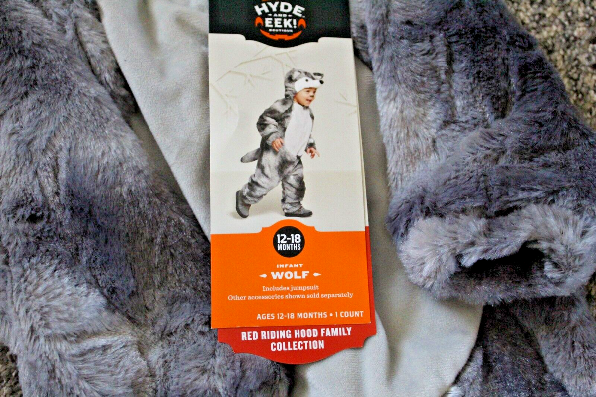 Wolf Body Suit Costume Hyde & Eek Grey Child Size 12-18m