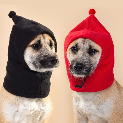 Dog Hat Pet Transformation Hat Pet Headgear Pet Cap Fleece Hat Warm Pure Color - 第 4/18 張圖片