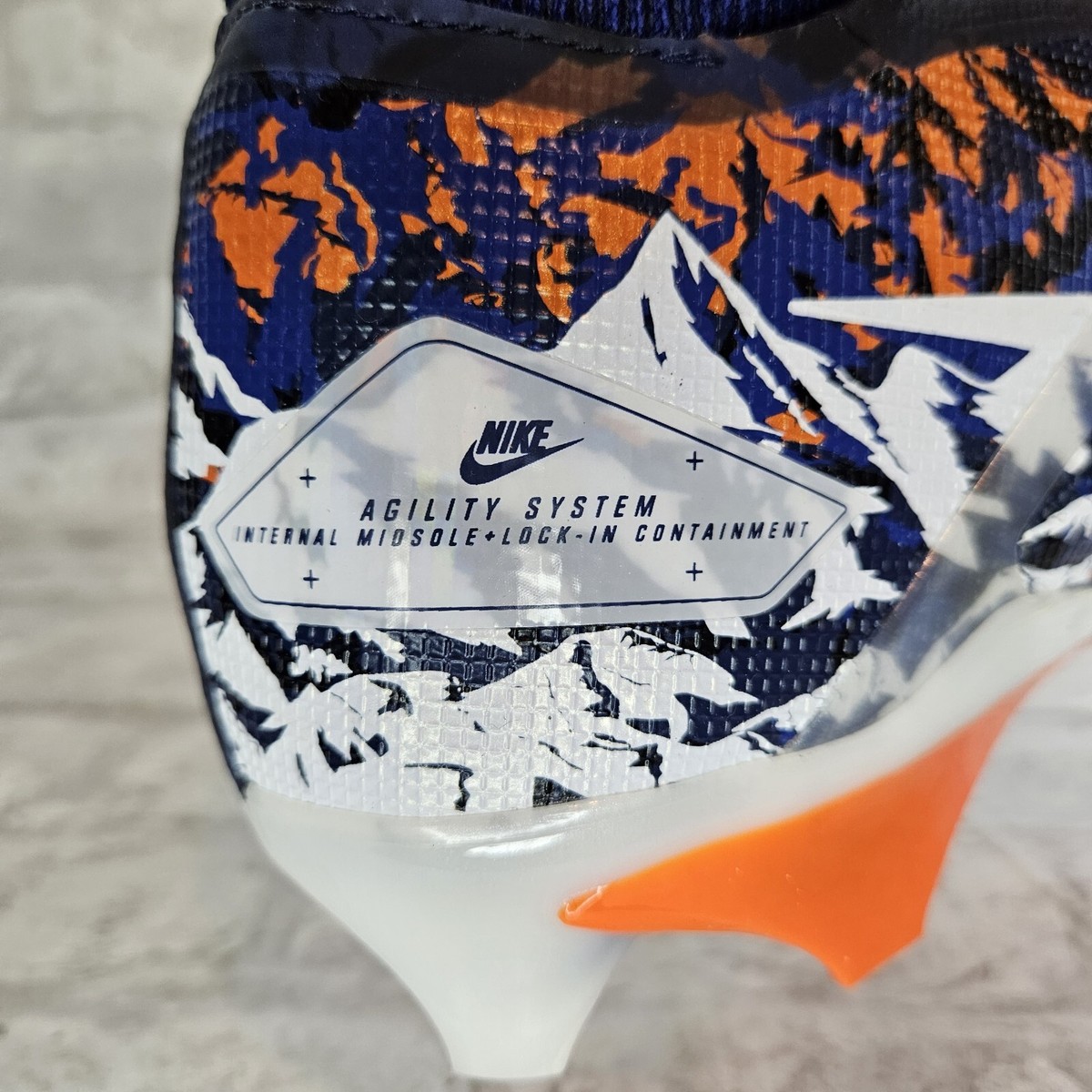 Nike Alpha Menace Elite 3 RW Navy Orange Football Cleats