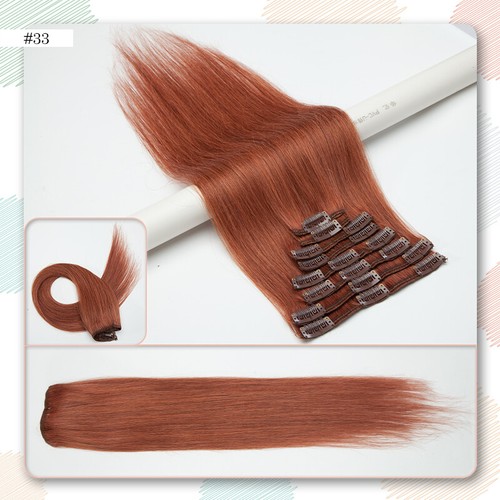 Dick Echthaar Remy Clip In Extensions Haarverlängerung 8 Tressen Weft Haarteile - Bild 39 von 65