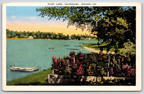 Cartolina Flint Lake Valparaiso Indiana non spedita
