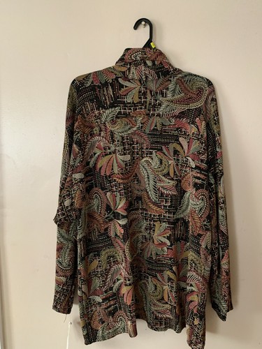 Chaqueta Para Mujer Única de V Virella Multicolor Abierta Mangas Largas Talla XXL Nueva con Etiquetas - Imagen 3 de 4