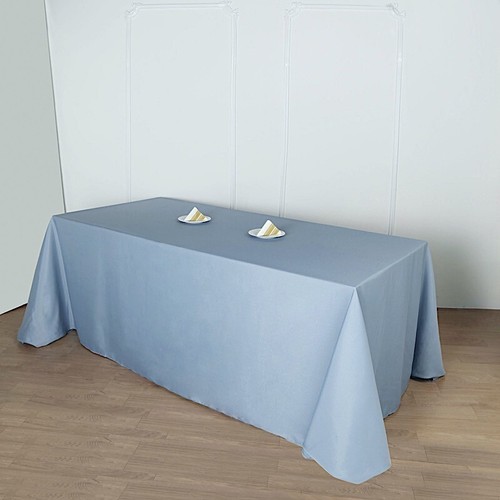 90x156 Zoll STAUBBLAU RECHTECKIG Polyester Tischdecken Catering Hochzeit - Bild 2 von 9