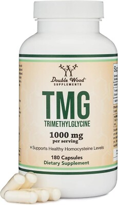 TMG Trimethylglycine Supplement 1,000Mg per Serving, 180 Capsules (TMG Supplemen