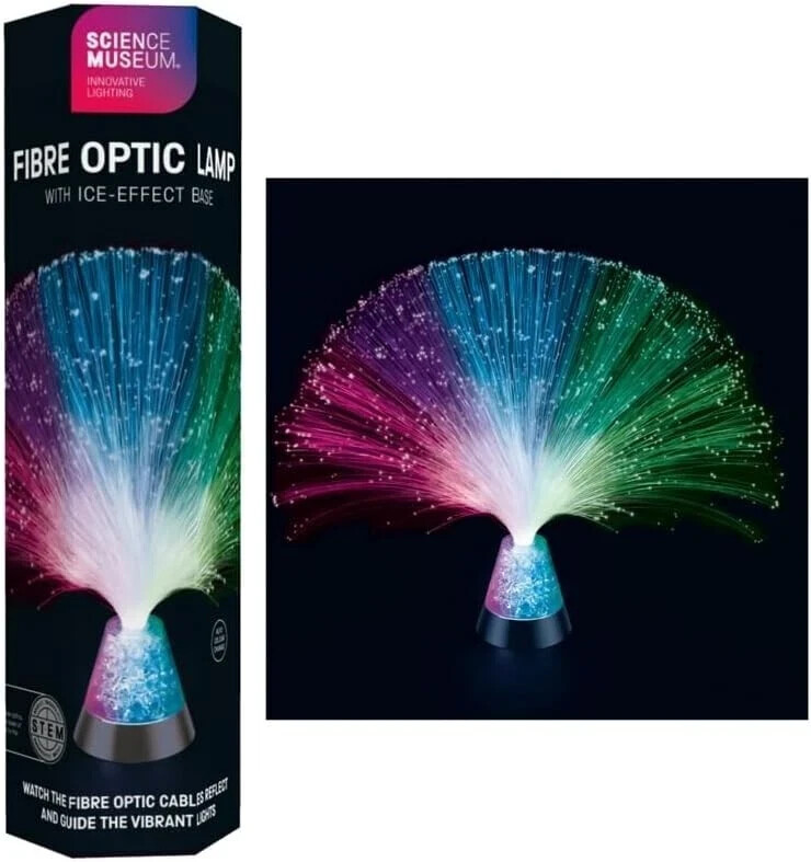 Fibre Optic Lamp Sensory Ice Crystal Light Up Mood Lamp Colour Changing Fun Gift