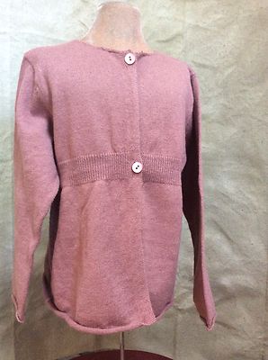 EURO LUXE Wool Cotton Blend PEPLUM CARDIGAN SWEATER Mauve Rose BONPOINT Girls 4