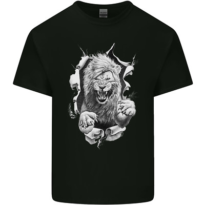 T-Shirt Löwe reißt durch den Stoff Kinder